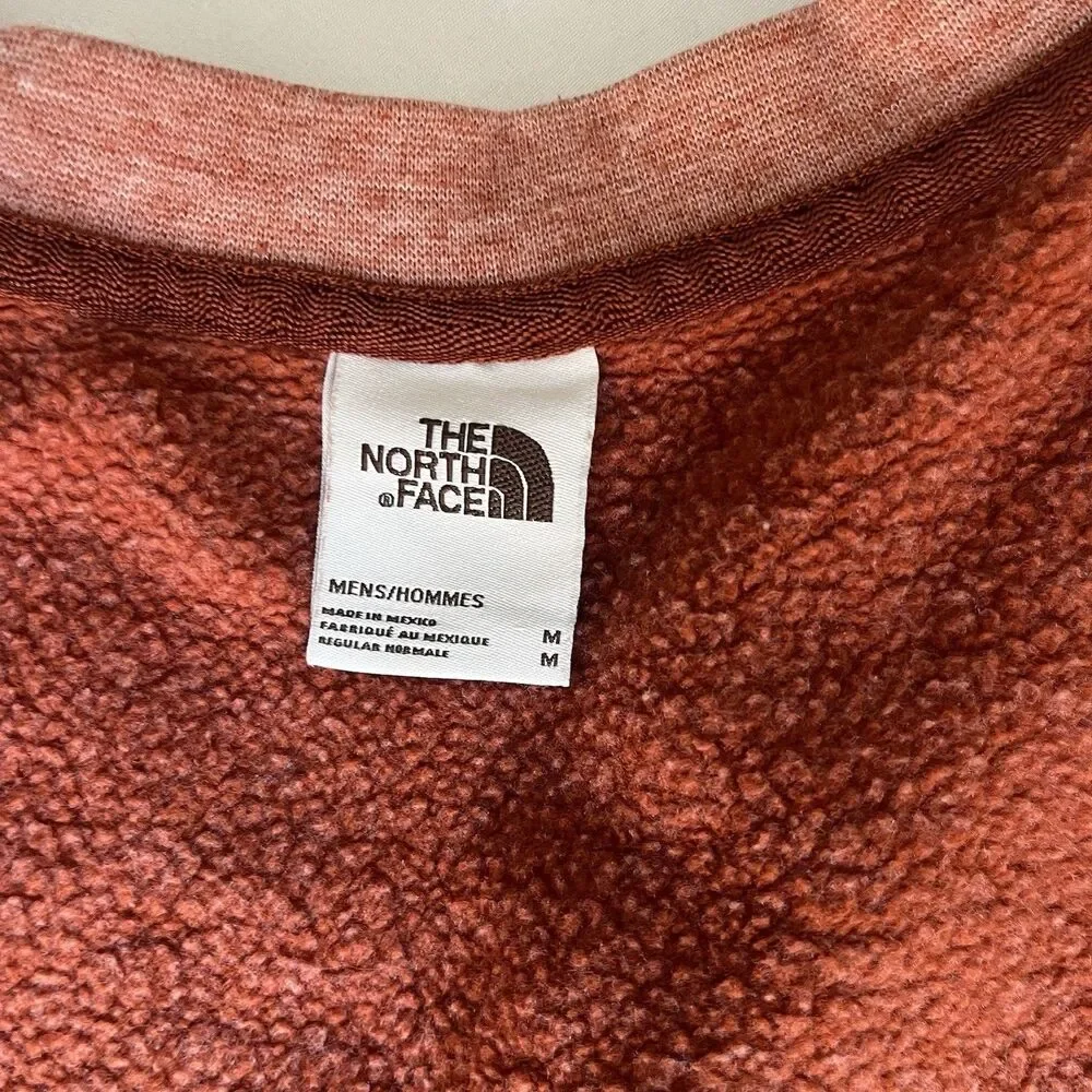 The North Face Heritage Patch Crew Men M Pullover Sweatshirt OrangeRust NF0A3X80